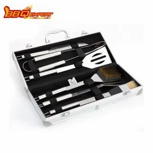 Ensemble d'outils de barbecue combiné de six pièces